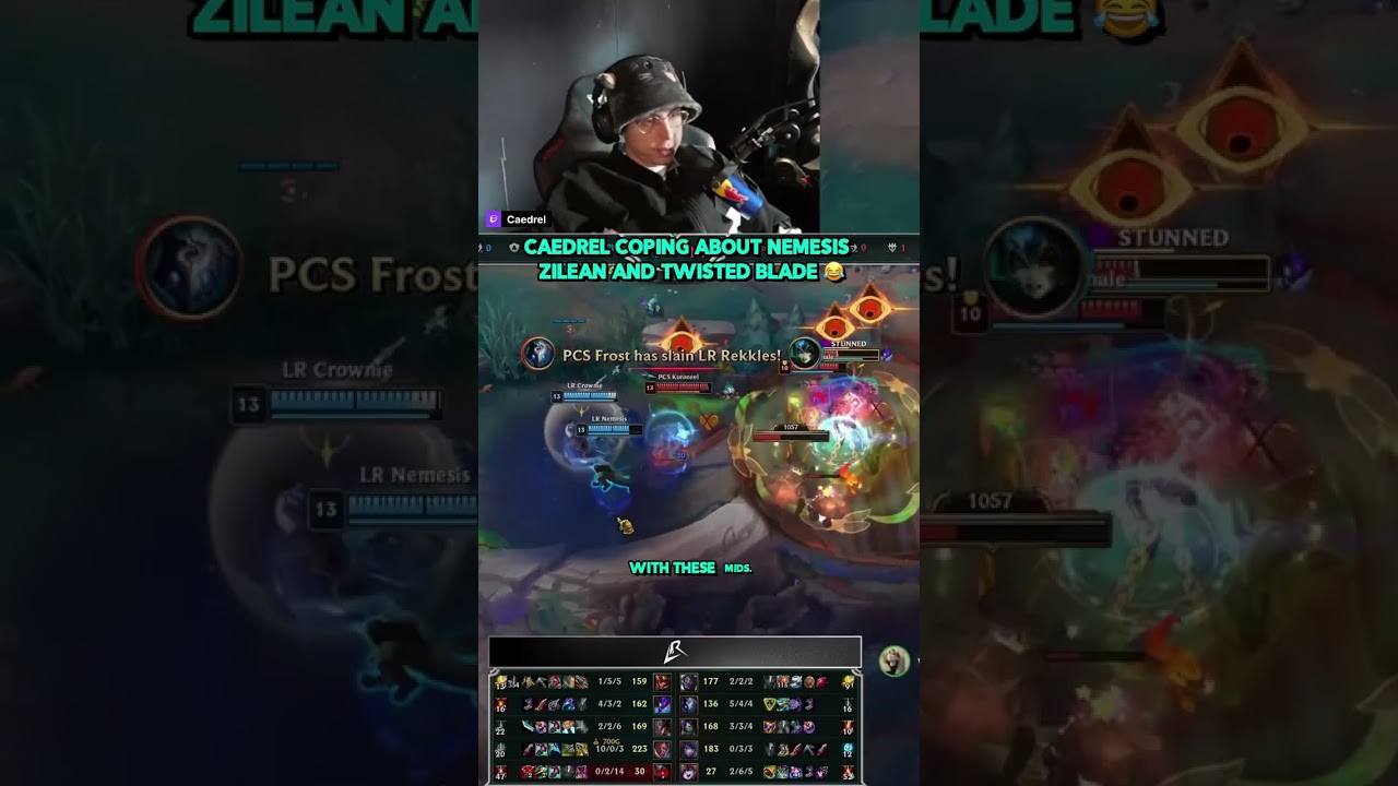 Caedrel coping about NEMESIS ZILEAN and twisted blade 😂