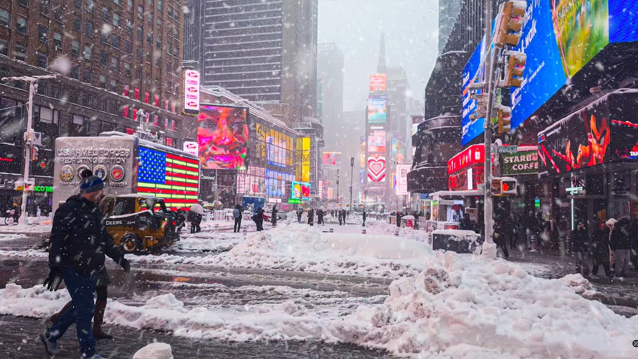New York City Blizzard | Walking in The Snowstorm (Times Square, Flatiron, Broadway ++)