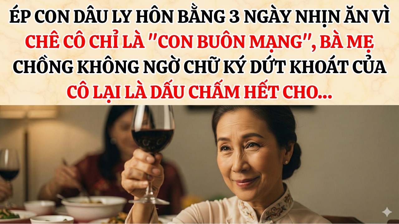 Ép Con Dâu Ly Hôn Bằng 3 Ngày Nhịn Ăn Vì Chê Cô Chỉ Là 