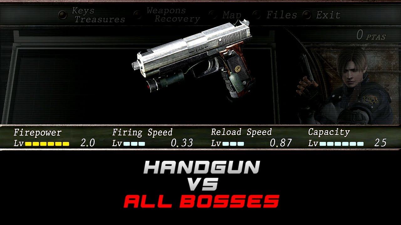 Handgun VS All Bosses - Resident Evil 4 HD Project