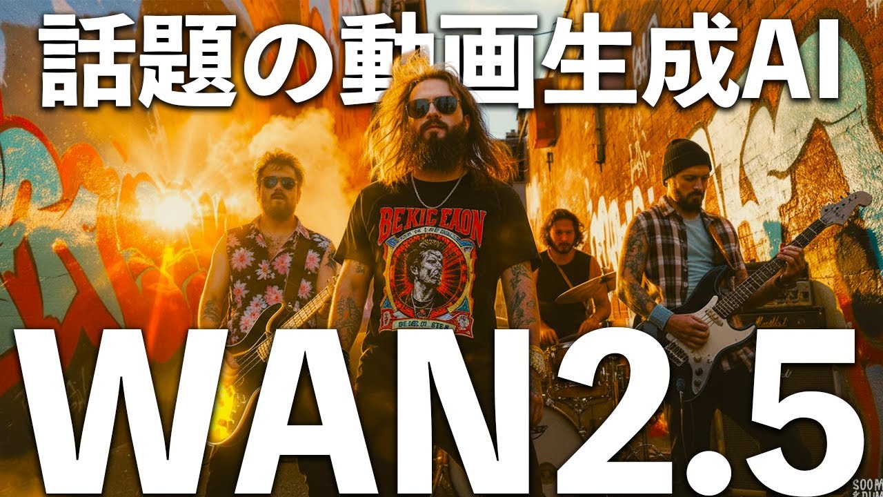 無制限で生成ができる！今最もアツい動画生成モデル『WAN2.5』
