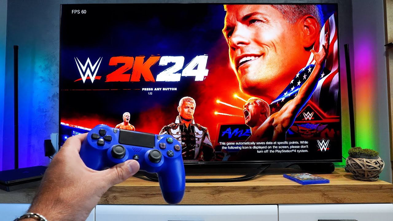 WWE 2K24 | PS4 Slim POV Gameplay Test, Impression | 65
