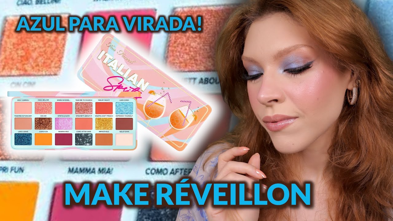 MAQUIAGEM **AZUL** PERFEITA PARA USAR NA **VIRADA DE ANO!**