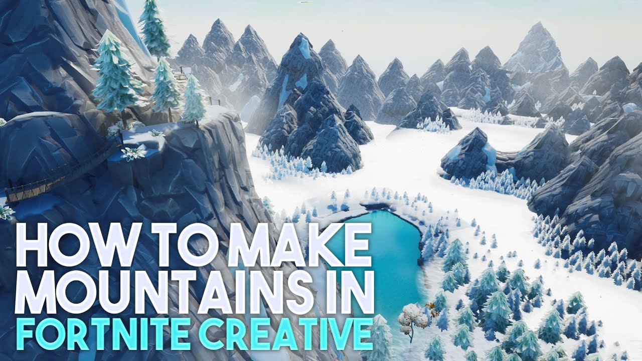 Fortnite Creative Terrain Tutorial - How to Make Frosty Mountains