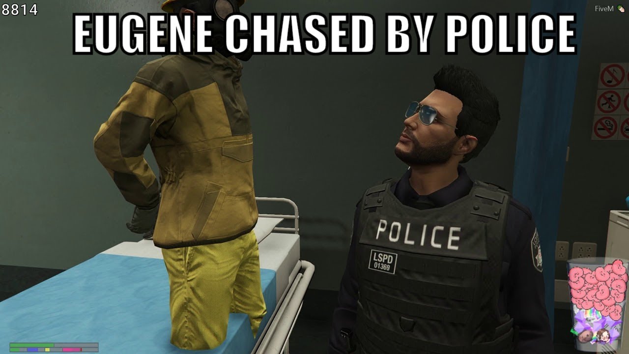 Eugene Chased By Police Escapes Custody | Nopixel GTA RP