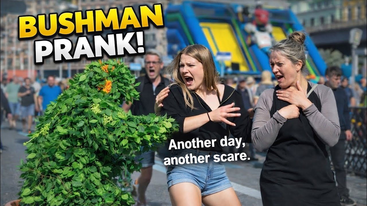 Bushman prank: Fear activated escape mode 🤣 #bushmanprank #funny #viral”