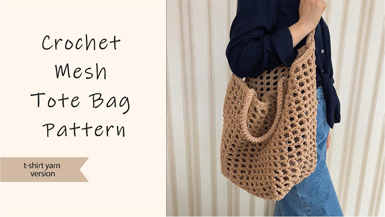 Crochet Mesh Tote Bag | Easy Market & Beach Bag Tutorial