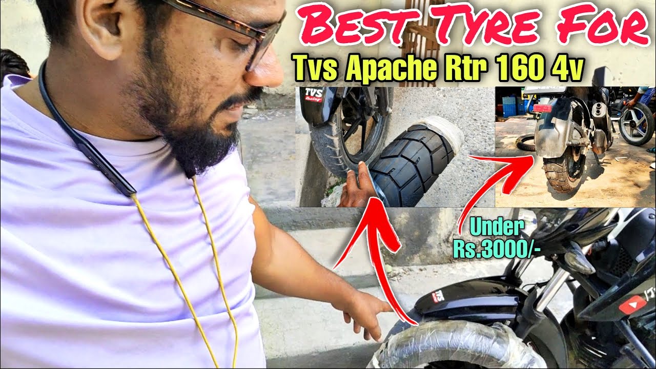 This Dual Purpose Tyre for TVS Apache RTR 160 4V Is The Best🔥Under Rs 3000👌Apollo TRAMPLR ST💥