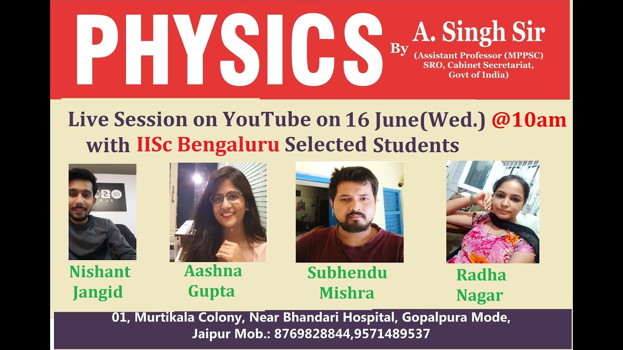 Meeting with  IISc Bengaluru Ph.D Selected Students about Interview