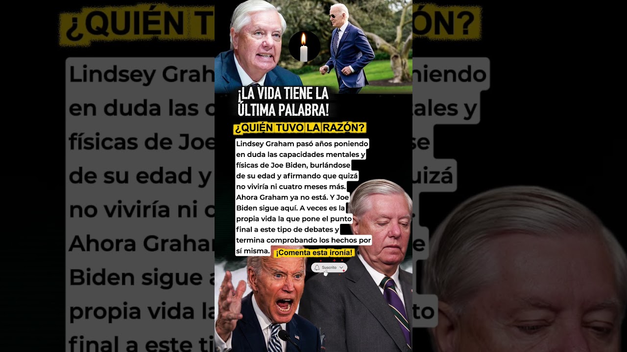 &iexcl;Iron&iacute;a hist&oacute;rica: Lindsey Graham dudaba de Biden y hoy la realidad es otra! 💥 #Graham #Biden #news