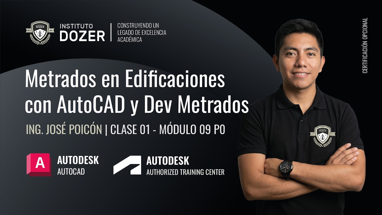 Metrados en Edificaciones con AutoCAD y Dev Metrados | Clase 01 - Módulo 09 Parte 0 Curso Gratuito
