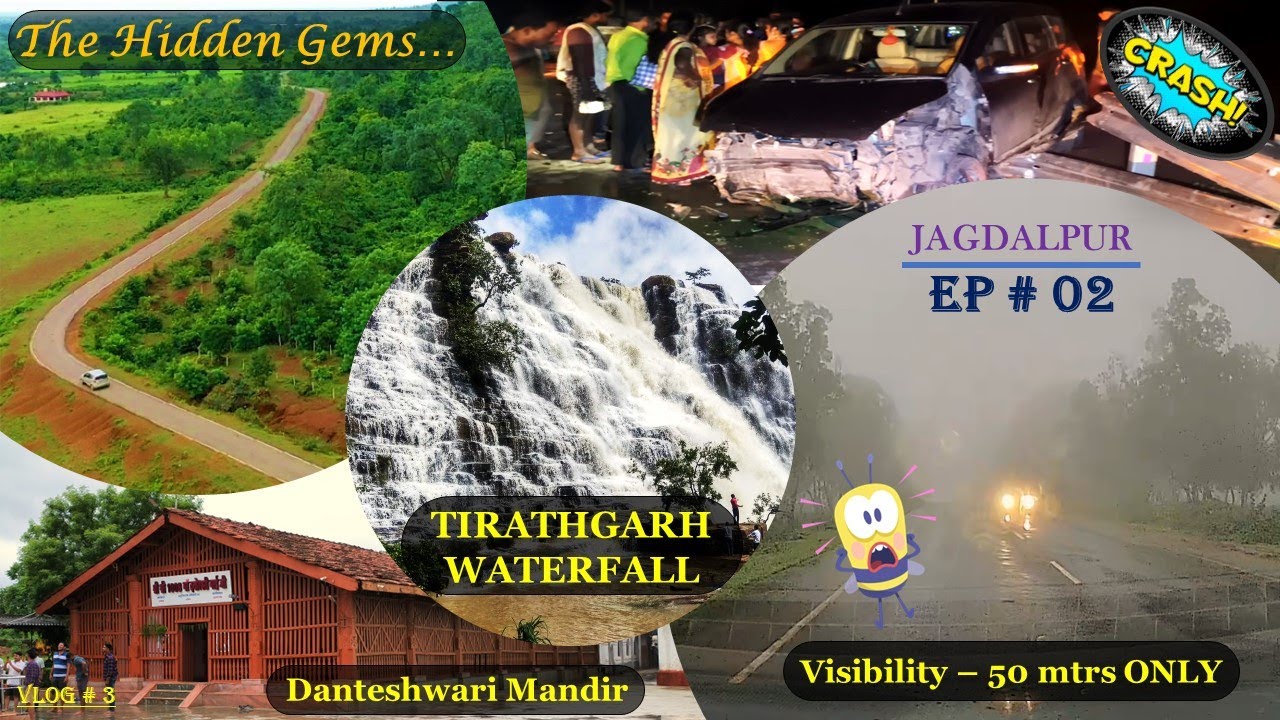 Monsoon Jagdalpur Trip | EP#2 | Road Trip to Tirathgarh Waterfall | Dantewada | Nexon | CG