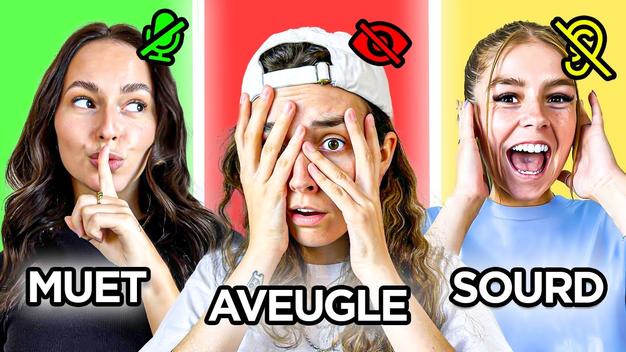 1 AVEUGLE, 1 SOURD, 1 MUET en CUISINE ! (ft. Cocotte et Alexane)