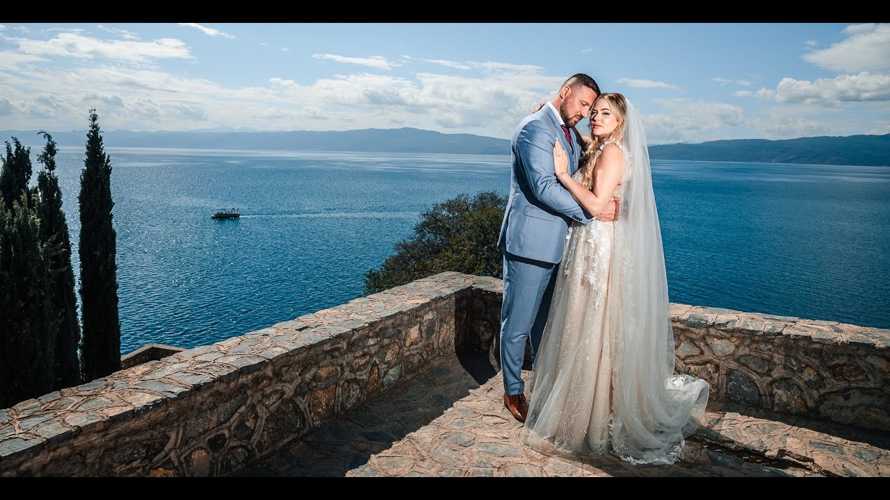 Alen + Stefani Wedding 4K UHD at Ohrid st Kaneo Church and hotel Drim