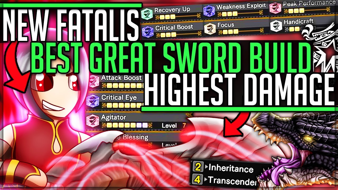 New Fatalis Best Great Sword Build - Highest Damage + Immortal - Monster Hunter World Iceborne! #mhw