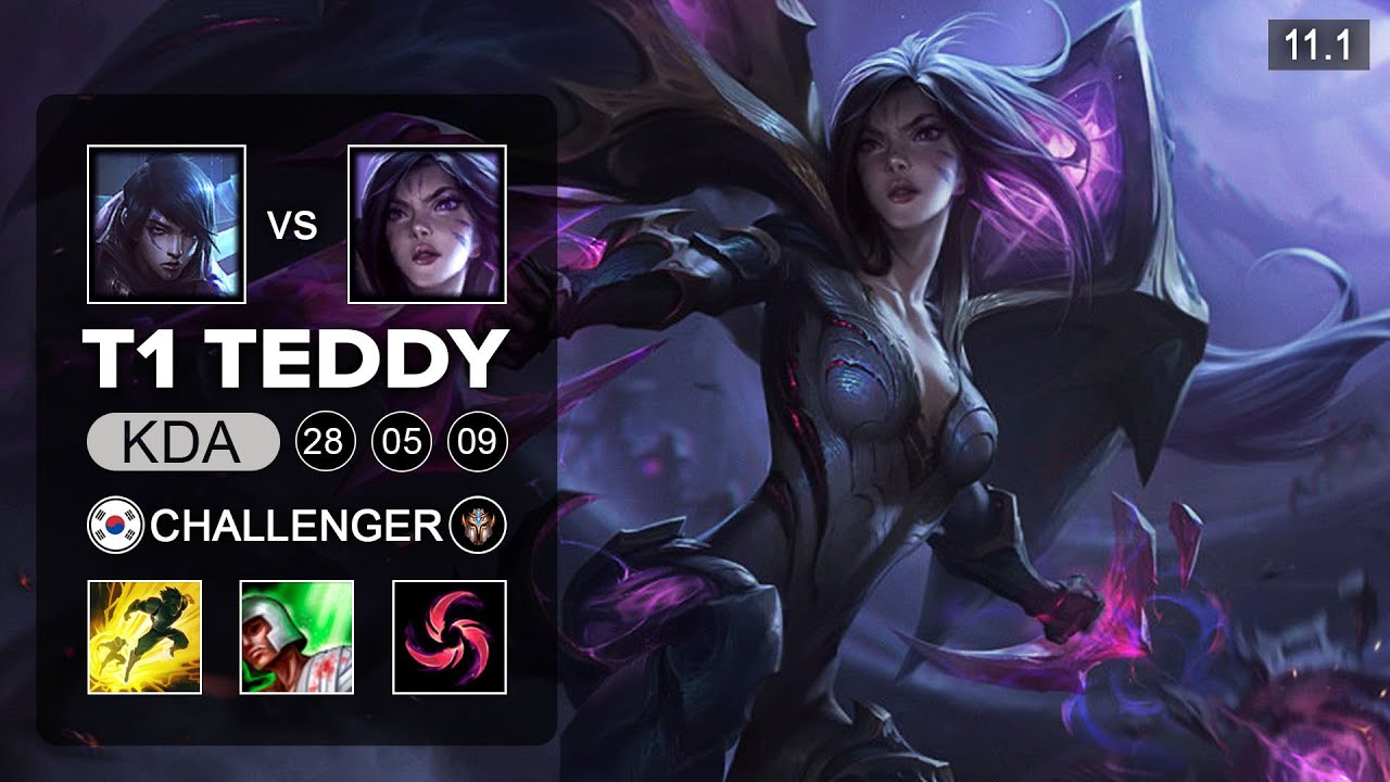T1 Teddy Kai'sa Bot vs Aphelios - KR Challenger Patch 11.1