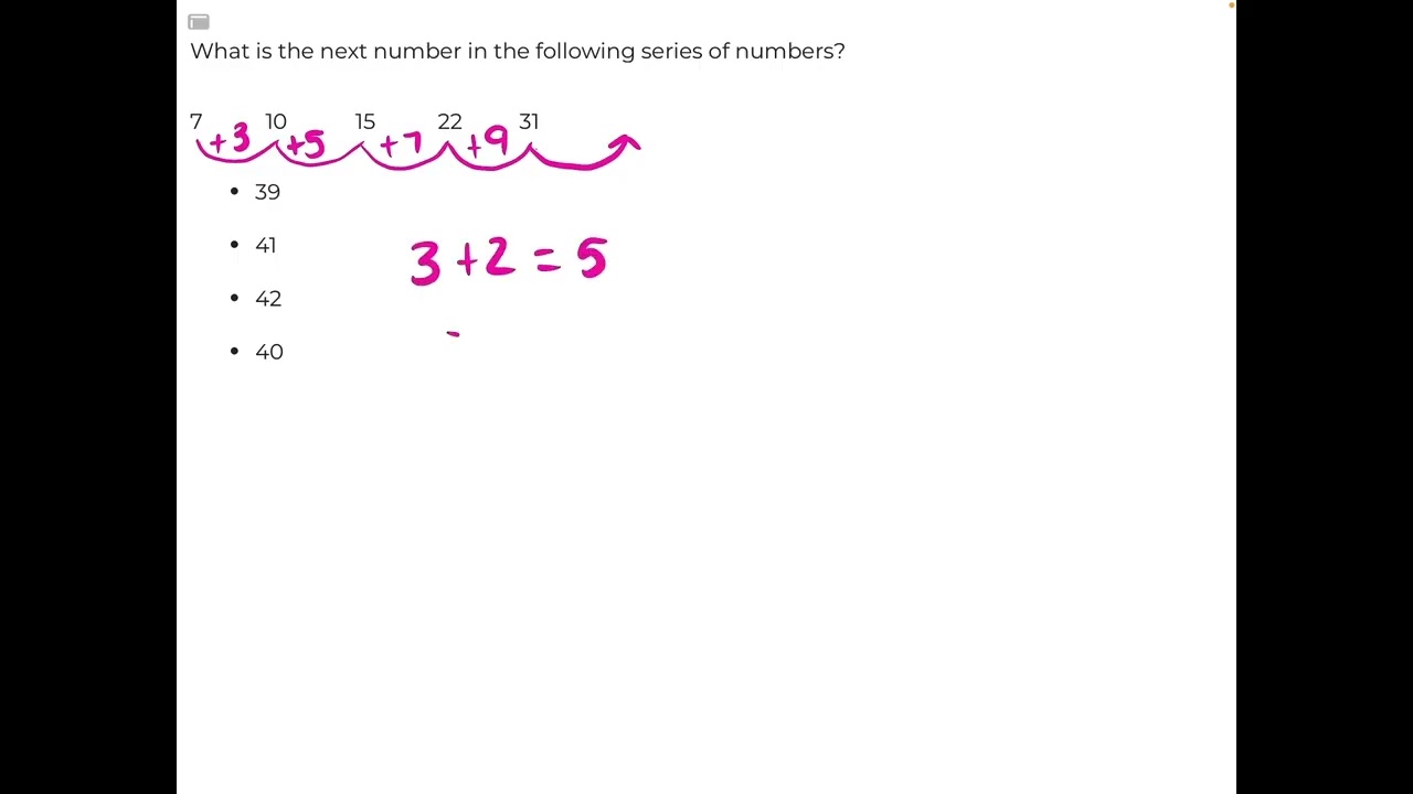 EDPT Number Sequences Sample Solution
