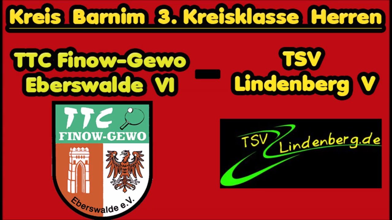 TTC Finow 6 - TSV Lindenberg 5 (3. Kreisklasse Barnim)