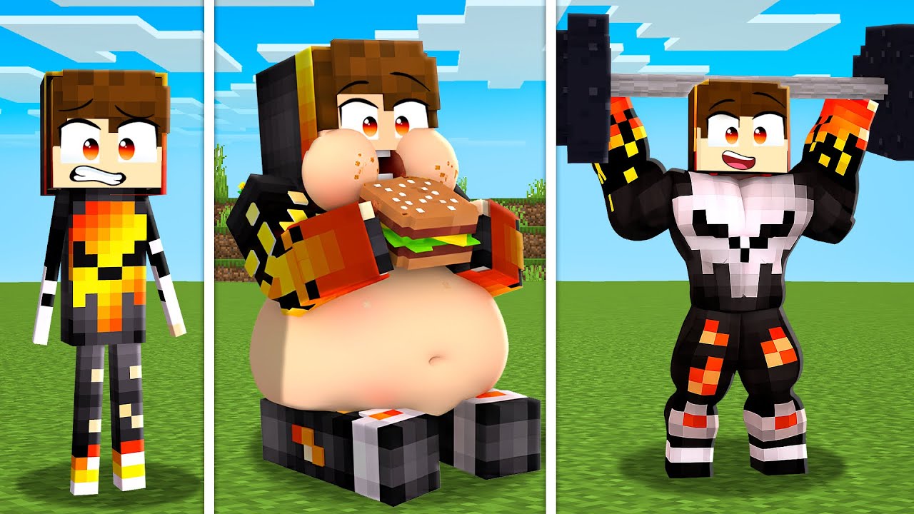 1 Kg Vs 9,868,683 KG BODYBUILDER IN MINECRAFT !!!