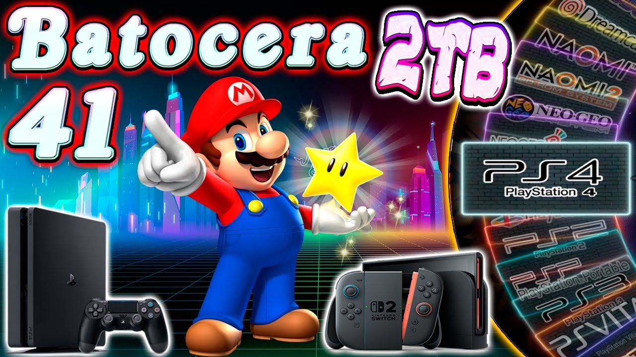Batocera 41 Full Emulador 2TB (PS4 PS3 PS2 Switch Wiiu Xbox 360) Full Juegos PC Retrogaming