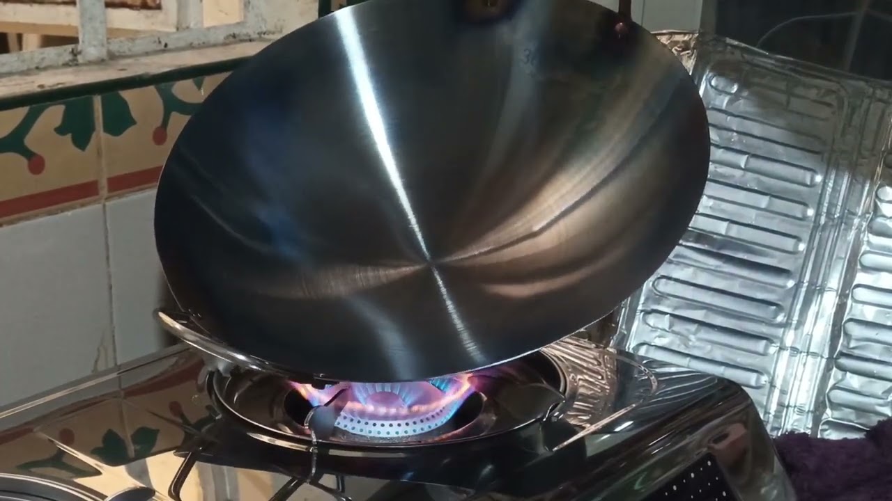 How to season stainless pan | Paano Mag season ng wok pan | AthBanJoyTV