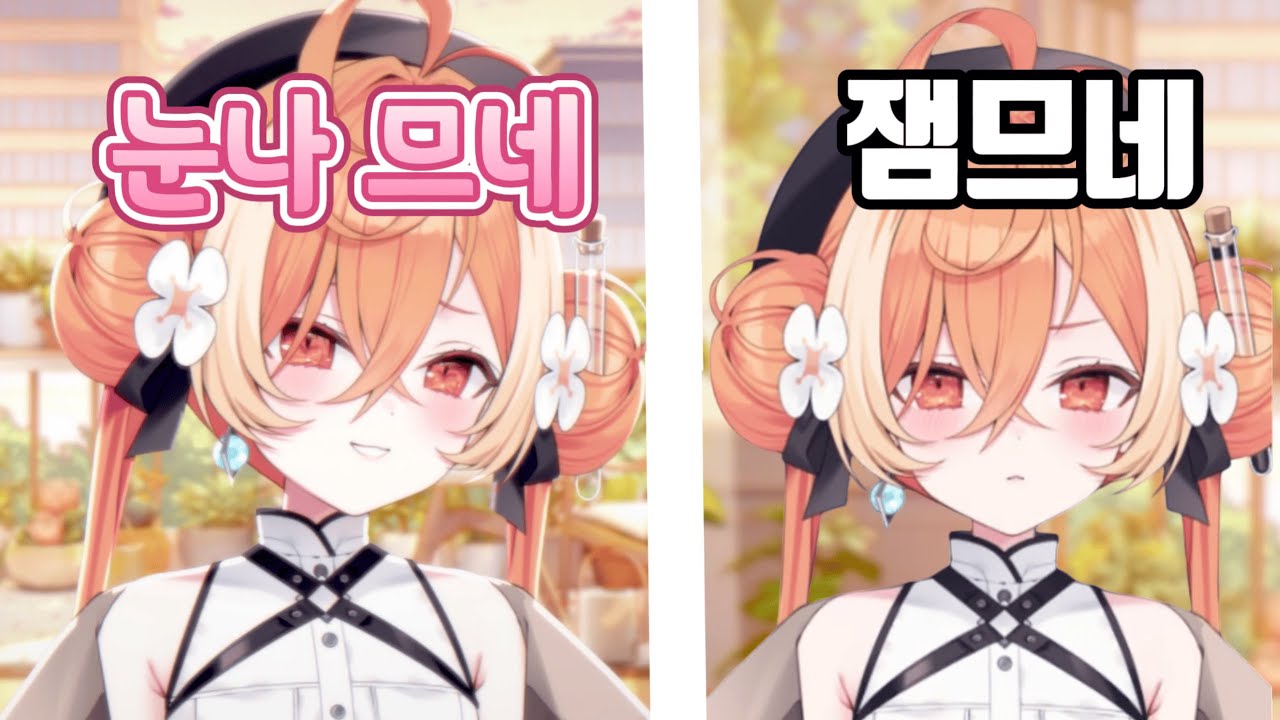 눈나와 잼민이를 왔다갔다 하는 므므네