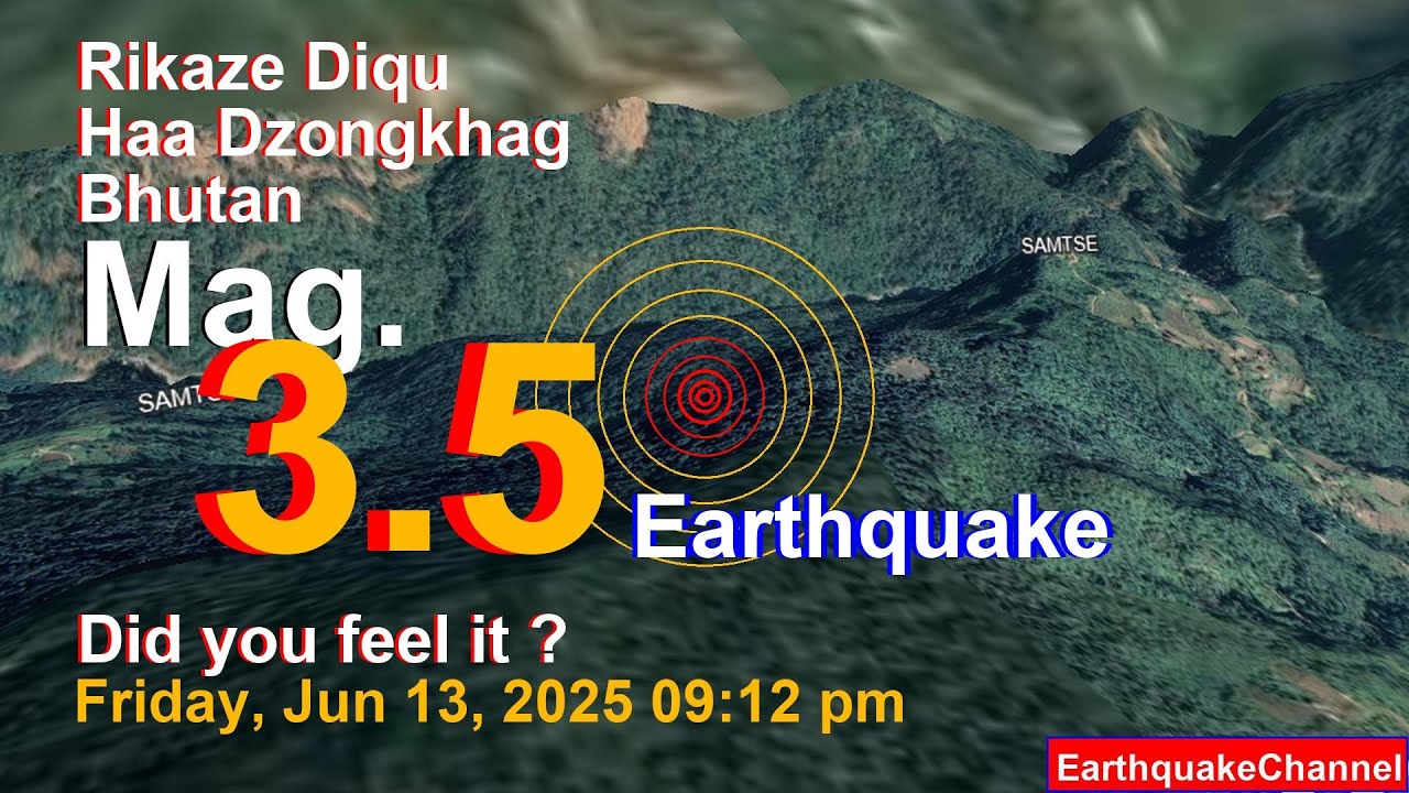 Haa Dzongkhag, 64 km Southwest of Thimphu, Thimphu Dzongkhag, Bhutan Earthquake today now