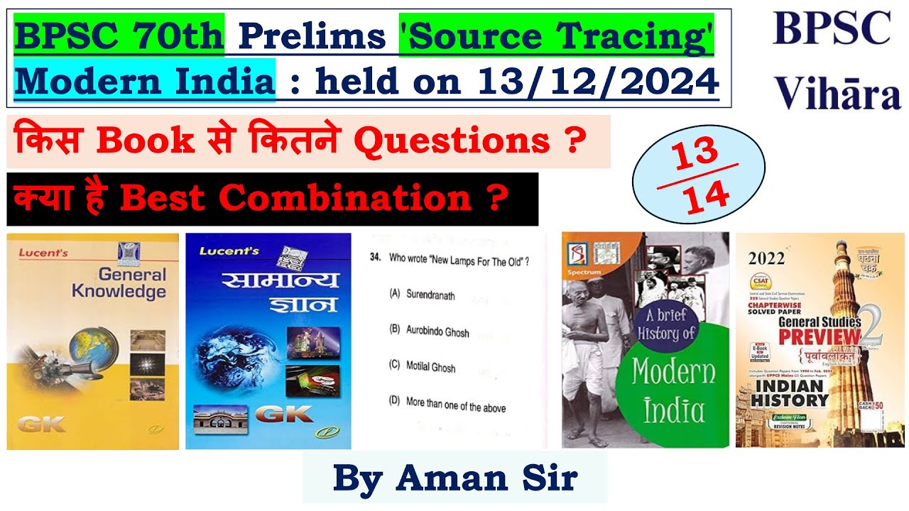 *With Proof* 70th BPSC में Modern History के Questions यहाँ से आये | 70th BPSC Source Tracing | 