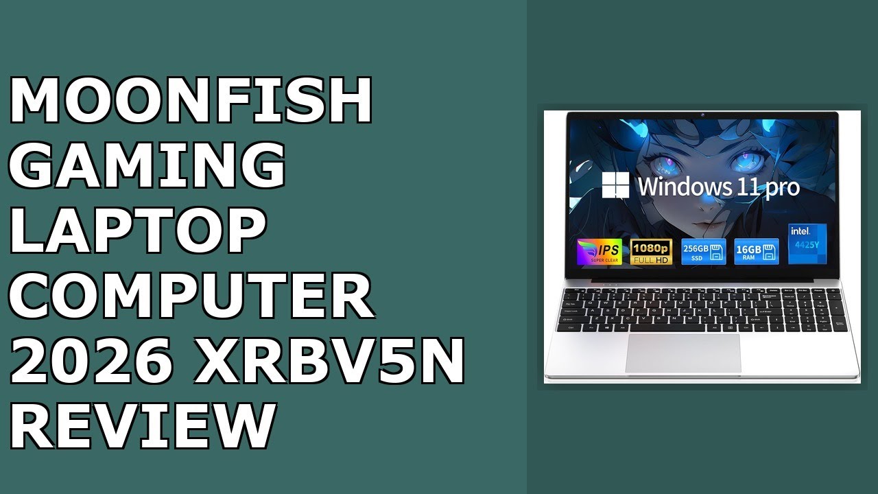 MOONFISH Gaming Laptop Computer, 15.6 Inch Lap Top Pc 2026 Window 11 Pro, 16GB RAM 1TB SSD, 13th ...