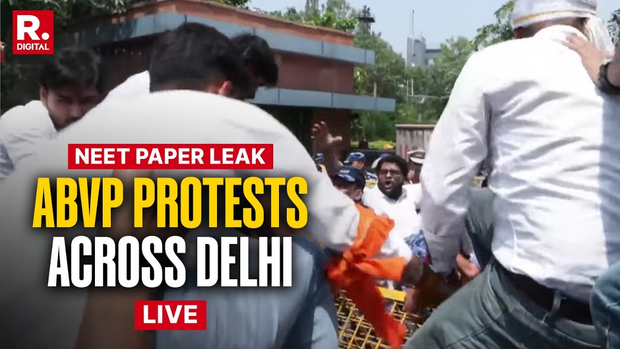 NEET Paper Leak LIVE: ABVP Students' Protest Outside NTA Office Amid Controversy | New Delhi