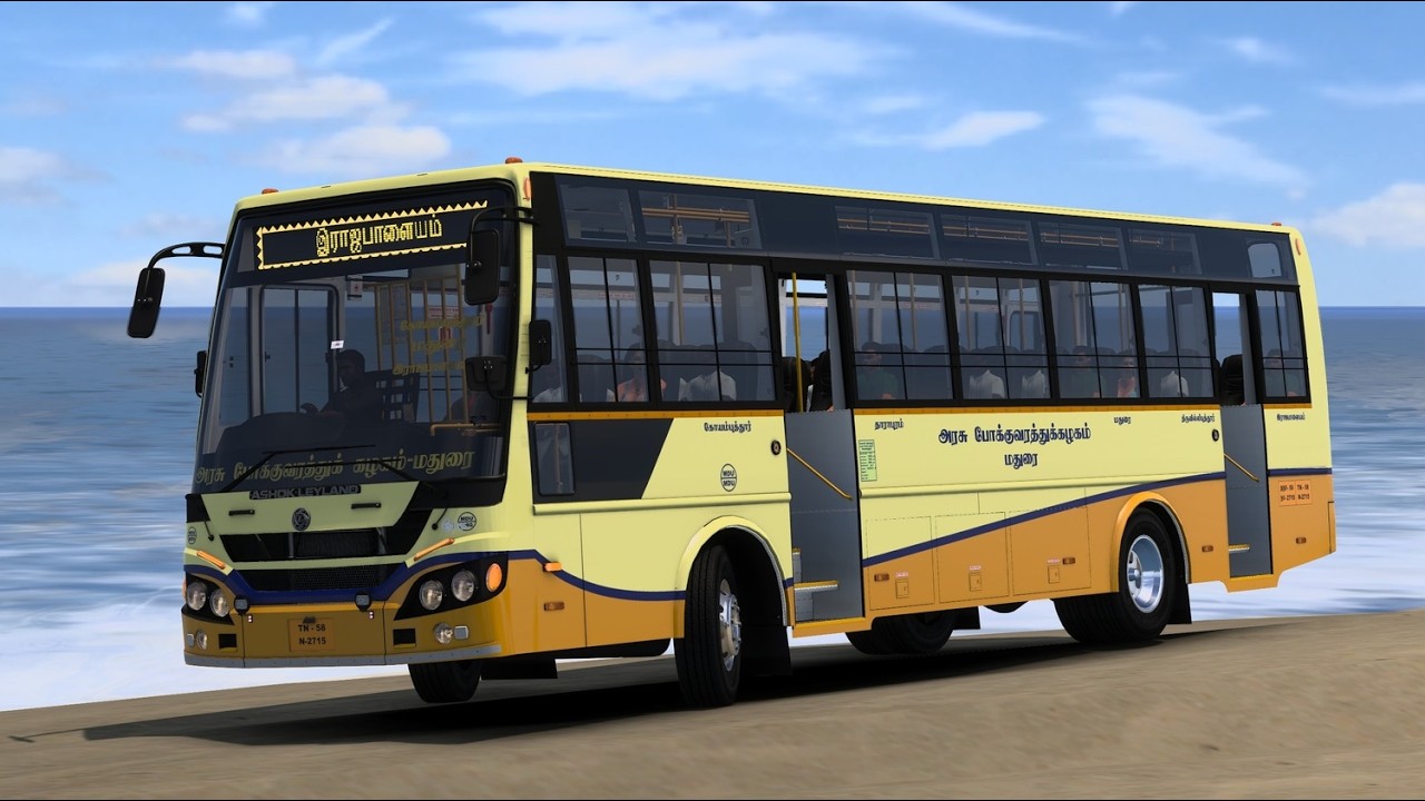 TNSTC | Bus Driving in Highway | With Steering Wheel Rash Driving  Tamilnadu Government Bus