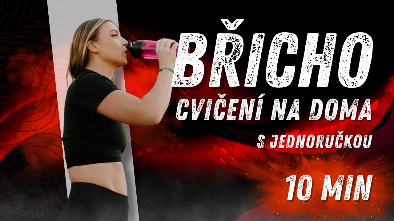 BŘICHO SUPERSÉRIE | CVIČENÍ NA DOMA | S JEDNORUČKOU | 10 MIN