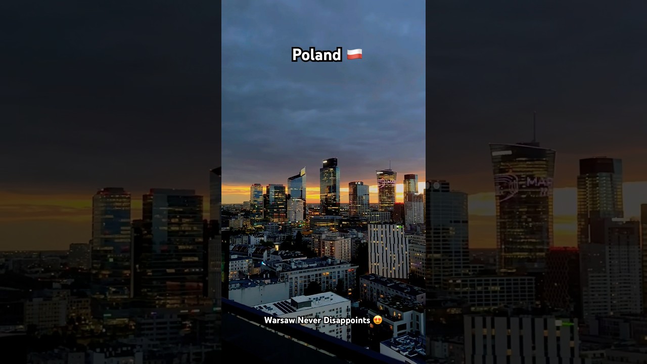 Poland 🇵🇱 is Beautiful 😍 #poland #warsaw #skyline #travel #europe #polska #downtown #warszawa