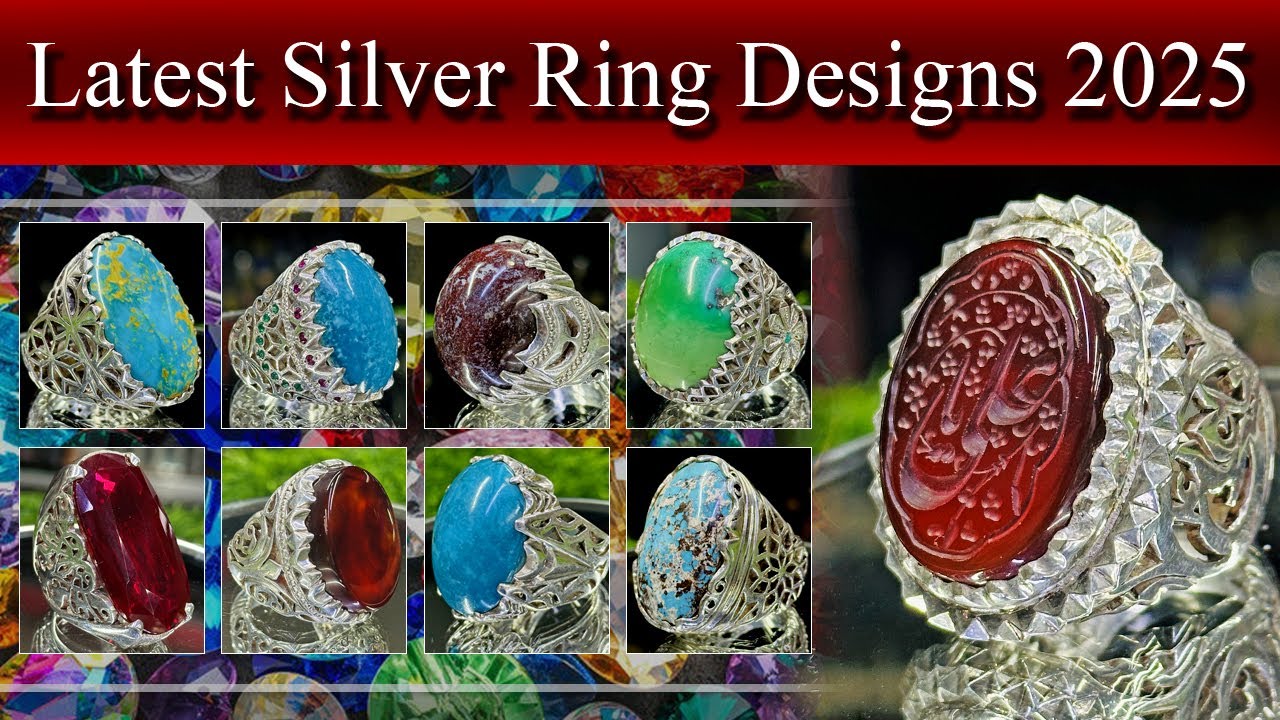 Latest Gemstones Silver Ring Collection | New 2025 Designs | By  UBG