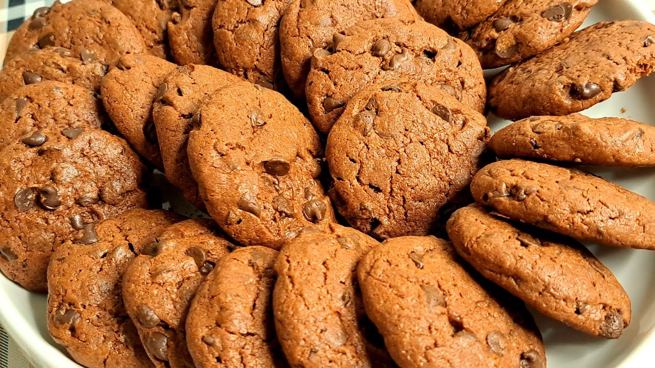 زي الكافيهات😋 واخيرا عرفت سر الوصفه 📌كوكيز بالشكولاته💯🍫 من مطبخ خلود