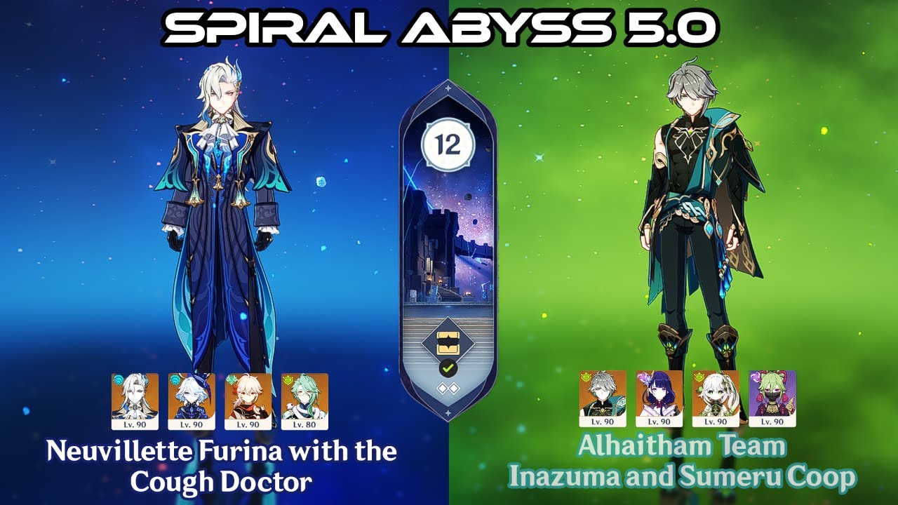 NEW Spiral Abyss v5.0 Floor 12 (9 Stars) C0 NEUVILLETTE | C0 ALHAITHAM - Genshin Impact 5.0
