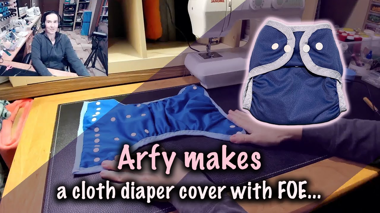 Arfy makes a cloth diaper cover with fold-over elastic…