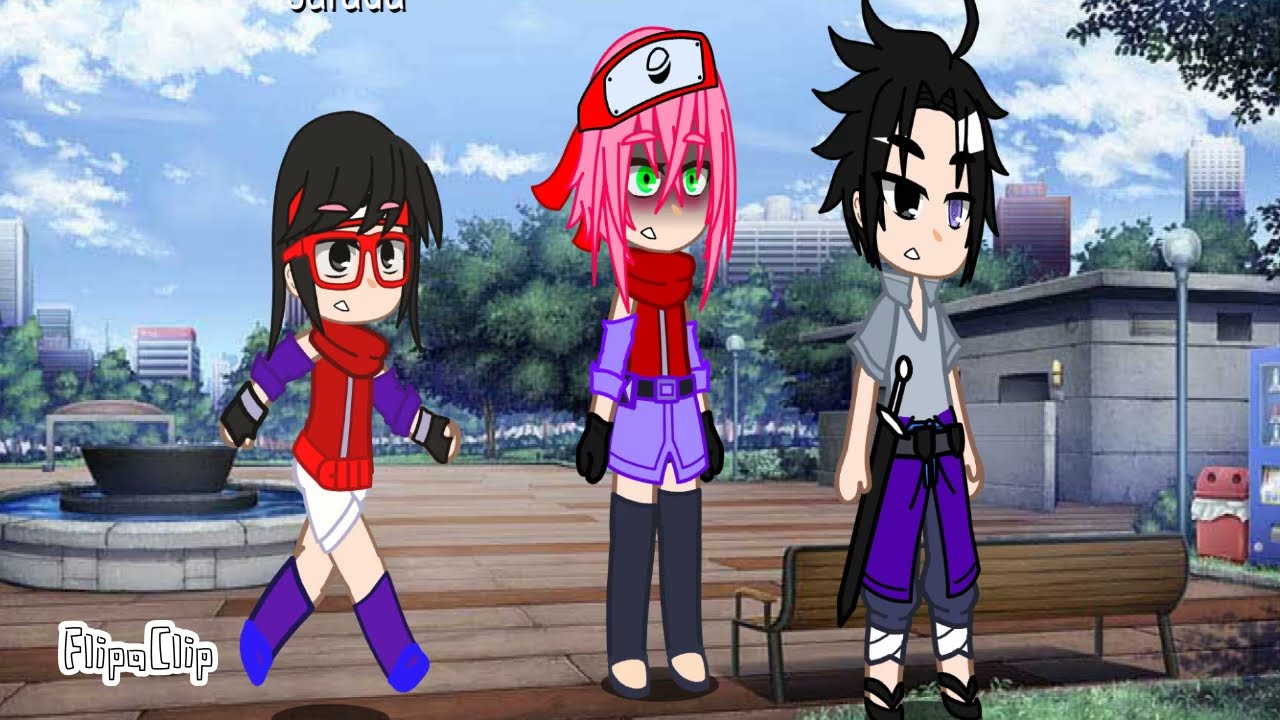 What if boruto and sarada went to the past /gacha club + naruto and boruto / part 1