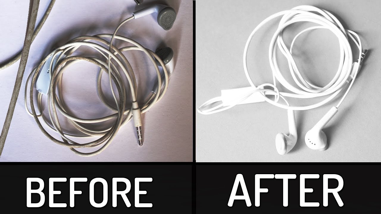 How to Clean White Earphones Data Cable at Home