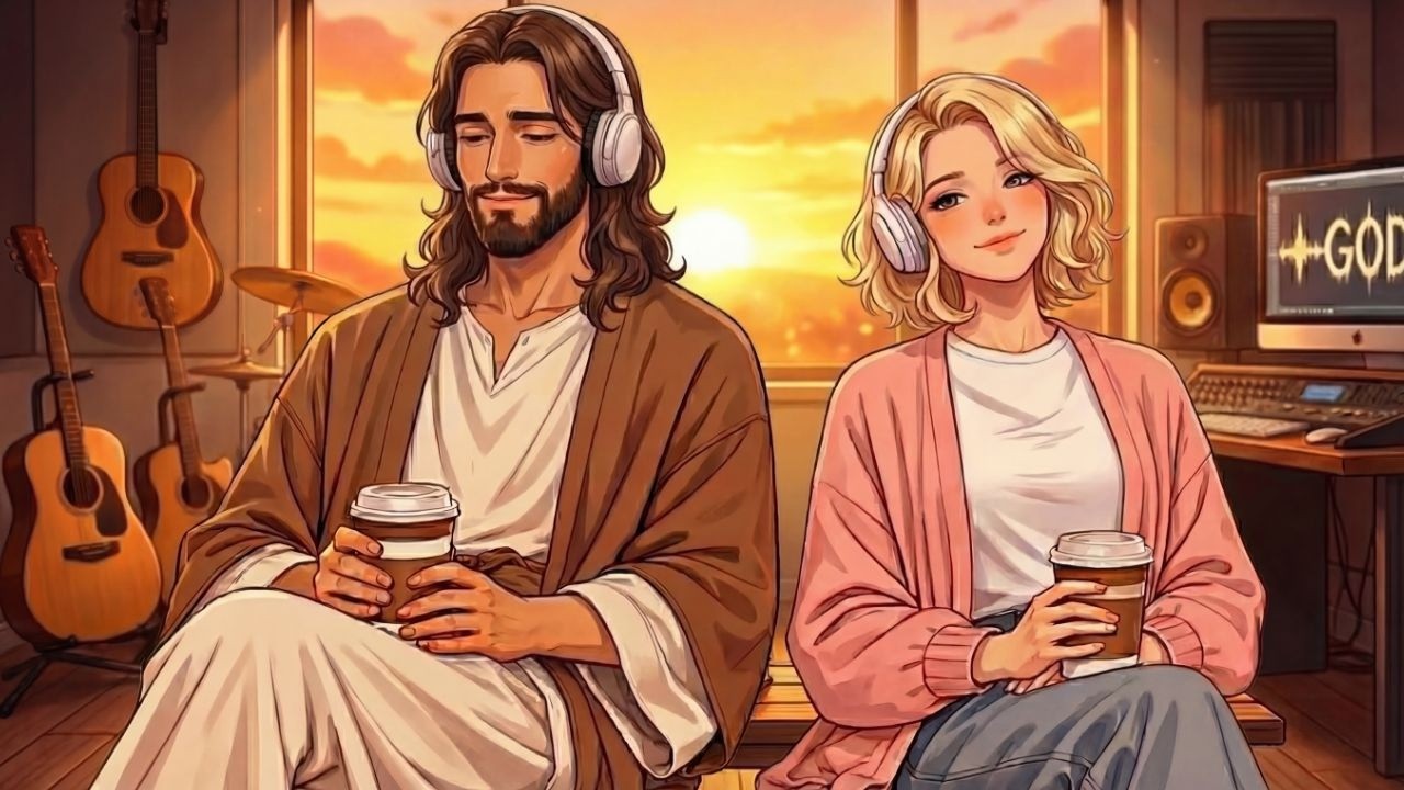Sunset Studio Vibes 🌇 Christian Lo-Fi & Jazzhop for Healing 🎧 (KJV &bull; PSALMS)