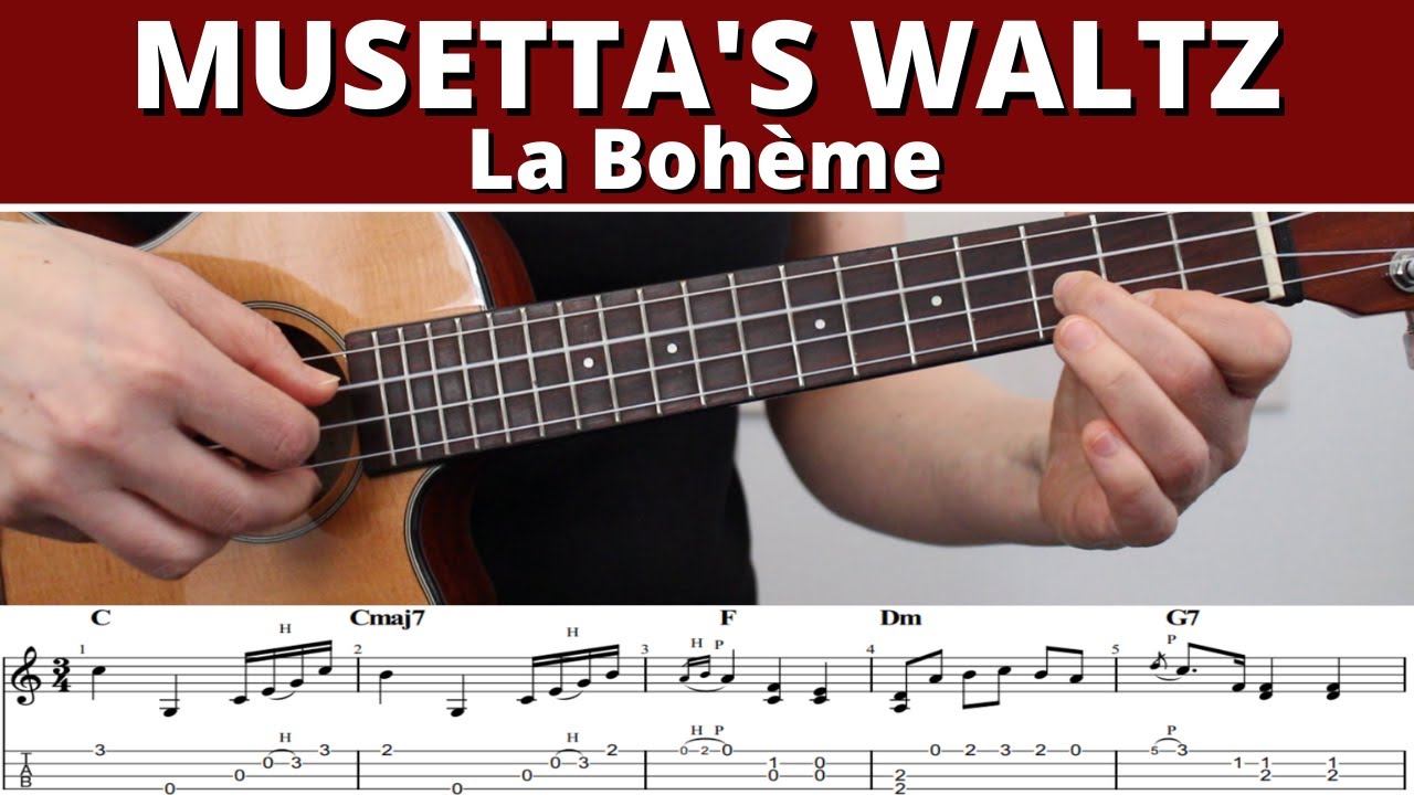 Musetta's Waltz From La Bohème (Puccini) 🎵 Ukulele Fingerstyle Tutorial + Tabs