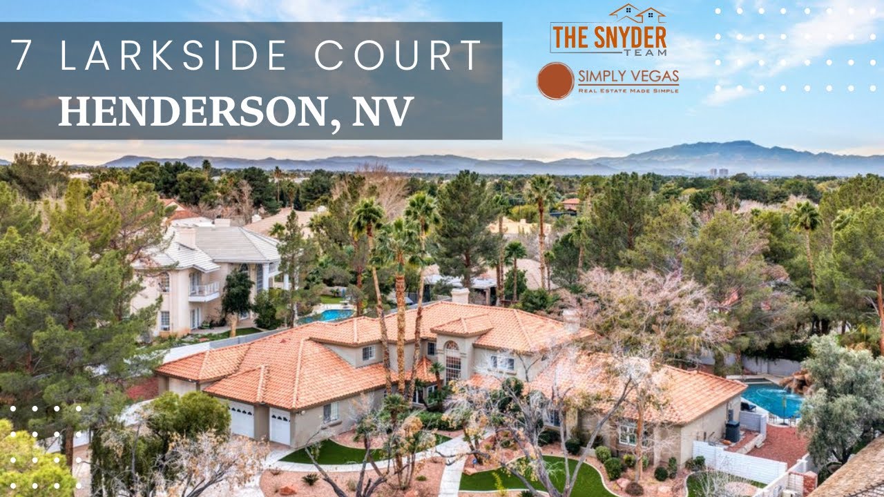 Luxury House Tour | 7 Larkside Court, Henderson NV | Stunning Custom Estate