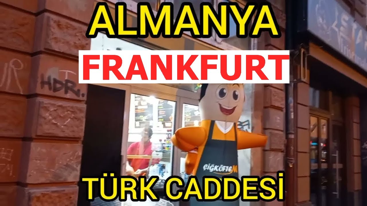 Almanya Frankfurt Am Main Türk Caddesi.Weihnachtsmarkt noel eğlencesi 2023