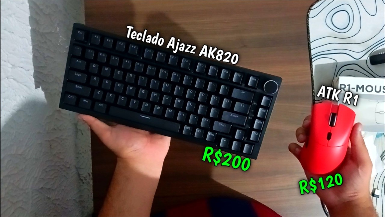 COMPREI OS MELHORES PERIFERICOS DA ALIEXPRESS 2026!! Ajazz AK 820 + Attack Shark R1 + Havit H3🔥
