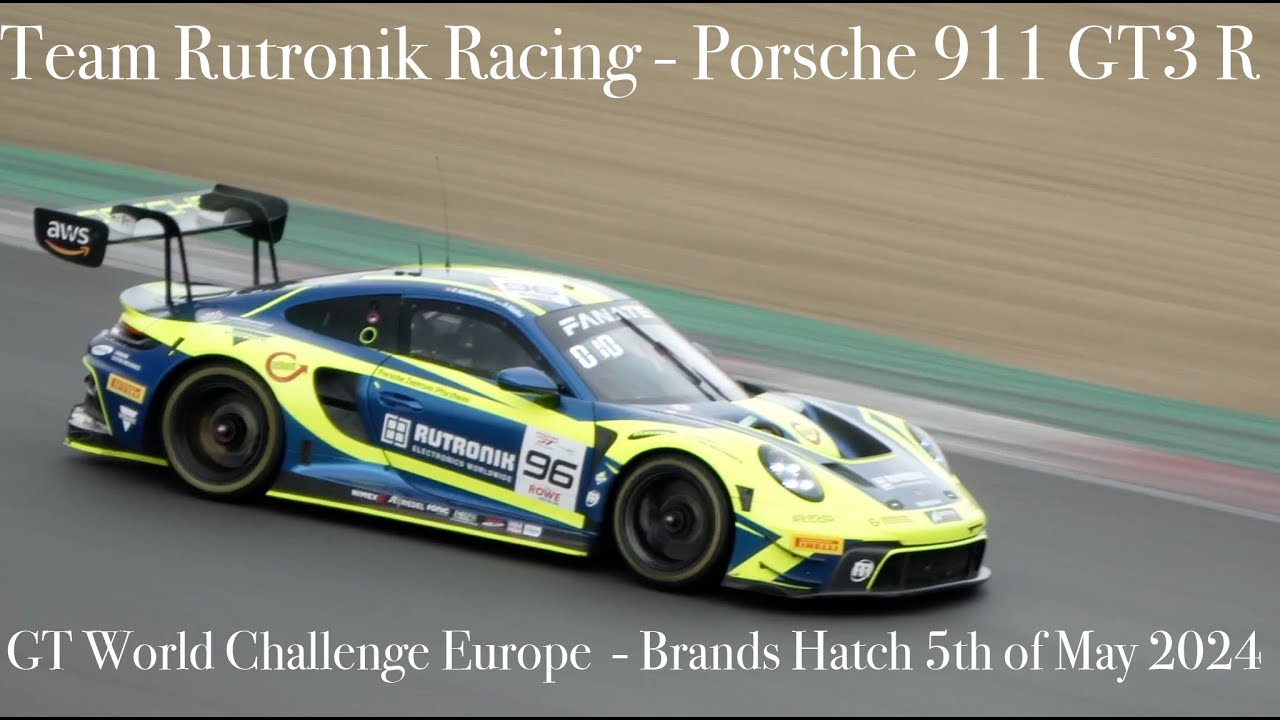 Car 96 - Rutronik Racing Porsche 911 GT3 R - GT World Challenge Europe  Brands Hatch 5th of May 2024