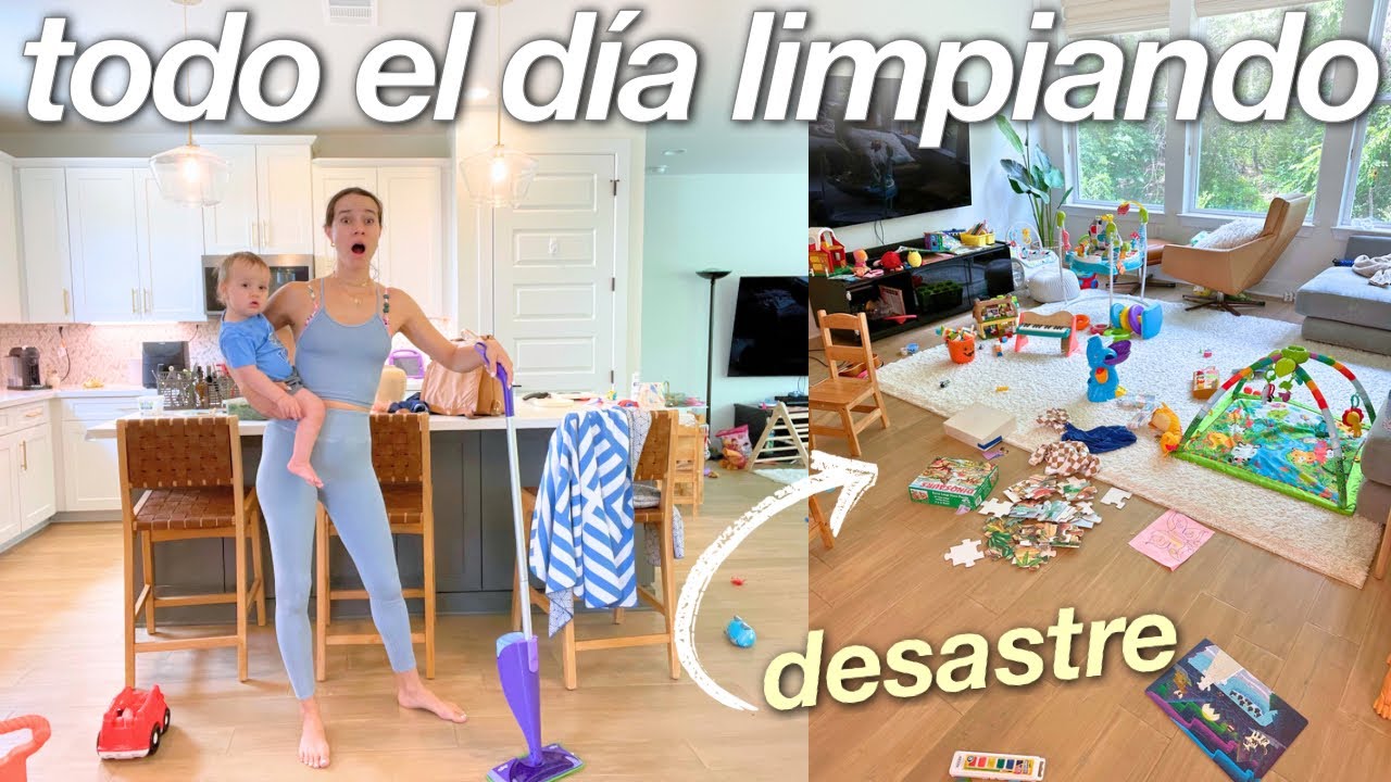 *mi casa es un desastre* UN DÍA ENTERO LIMPIANDO MI CASA | rutina de limpieza