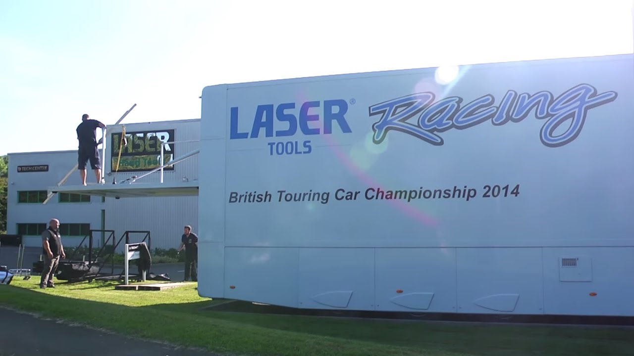 Tool Connection at Speed - building the Laser Tools Racing hospitality unit.