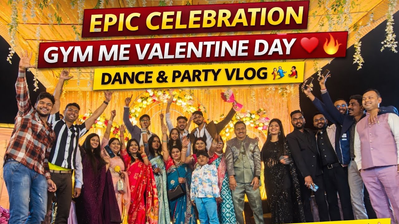 Gym Me Unexpected Valentine Celebration 😍🔥 | Full Masti aur Dance Party Vlog