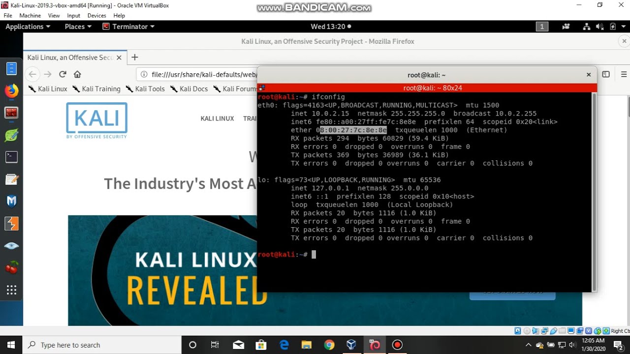 How to change MAC address of Kali Linux