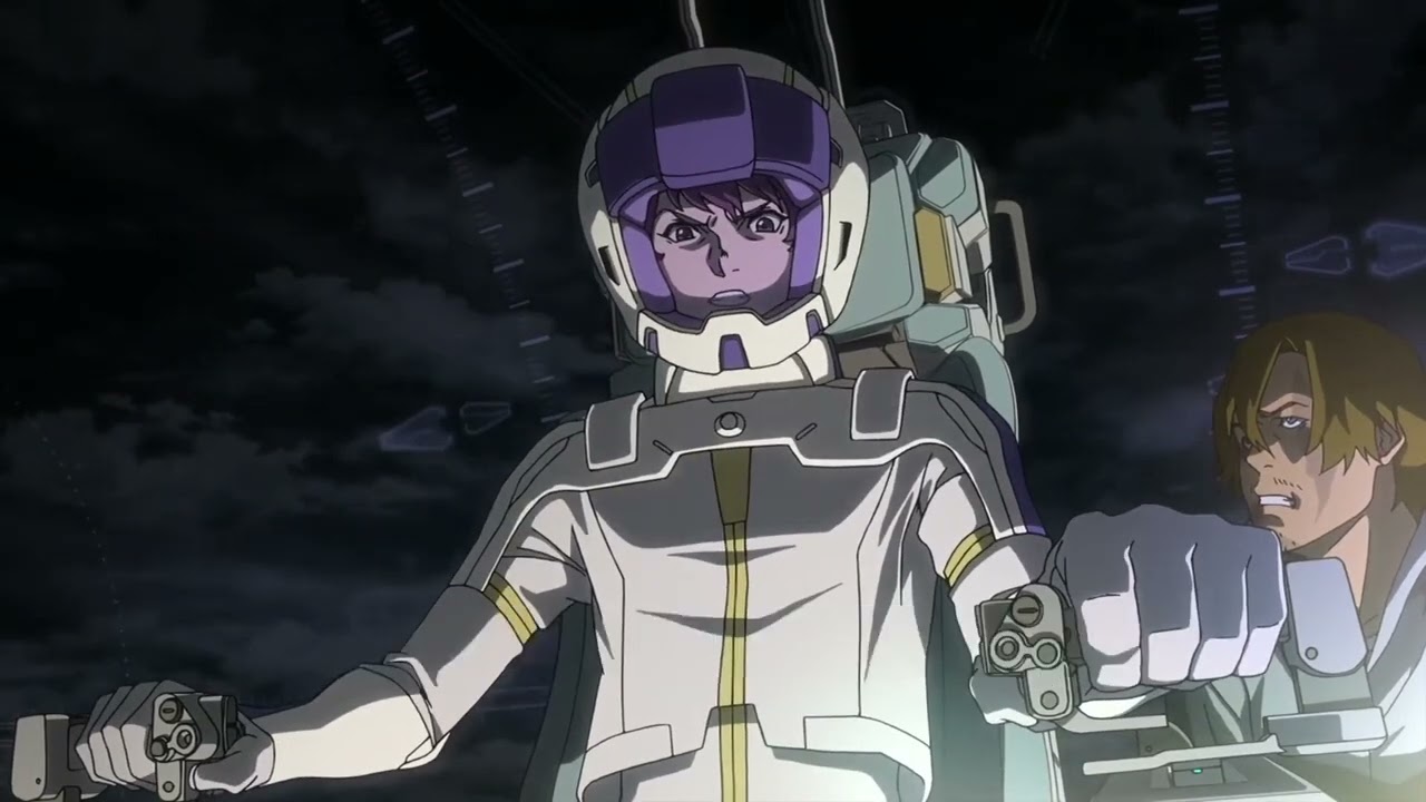 Gundam Hathaway Flash - Hathaway and Lane Aim hostage exchange